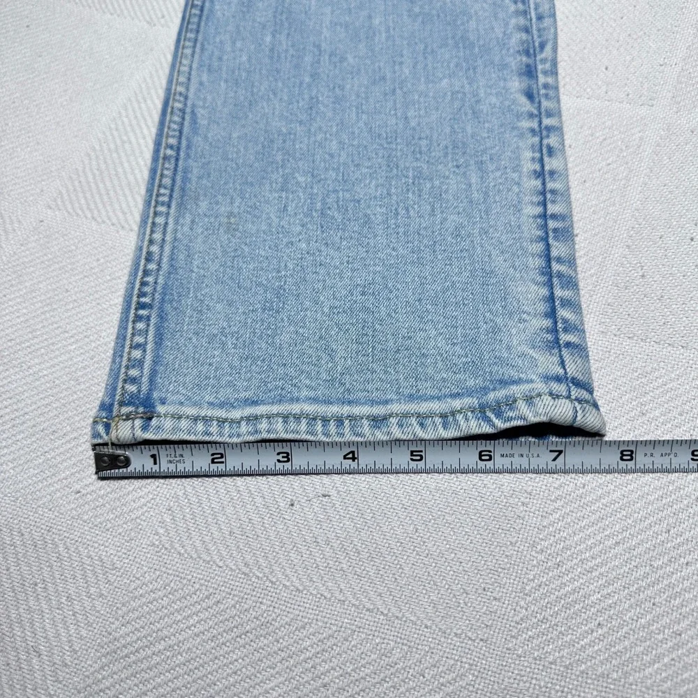 Faherty Jeans Mens 36x30 Organic Cotton Stretch Straight Leg Light Wash Blue
